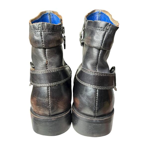 Mark Nason Men’s Rock Never Dies Brown Leather Moto Ankle Boot Size US 11 - Picture 8 of 11